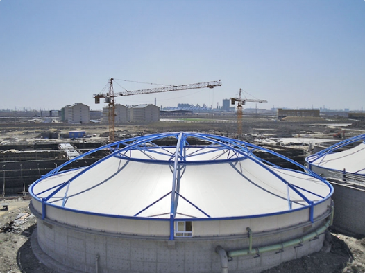 岳阳市污水池加盖膜结构遮阳篷 - 厂家